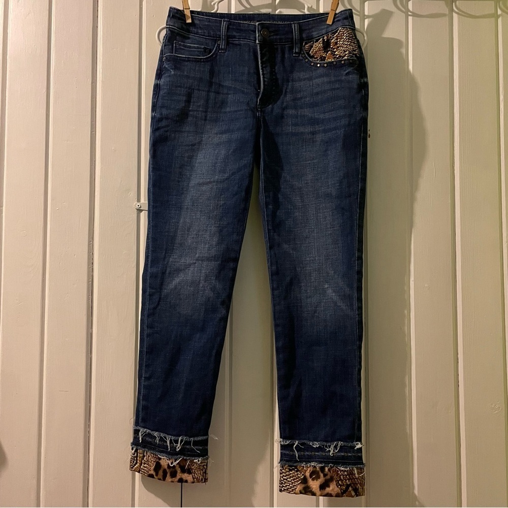 CHICOS so slimming girlfriend ankle jeans size 0 regular Like new - Picture 3 of 9